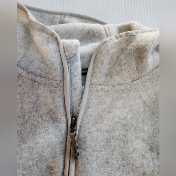 Smartwool zip up hooded sweater cream/grey womens size xs - Picture 2 of 9